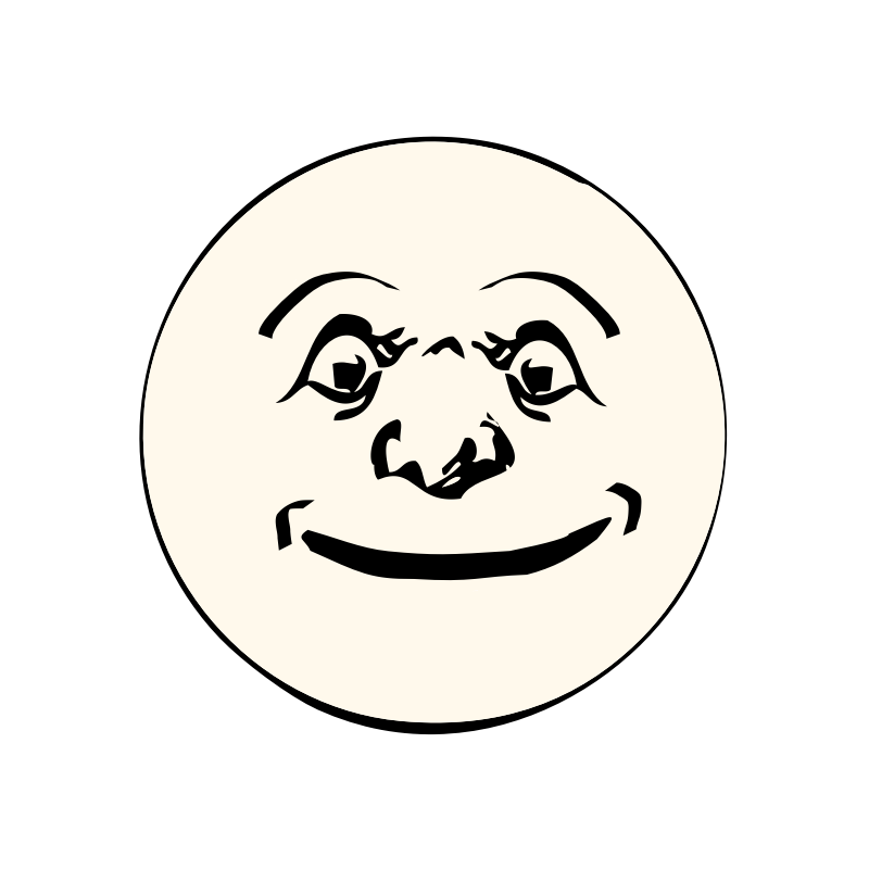 Clipart - Happy moon