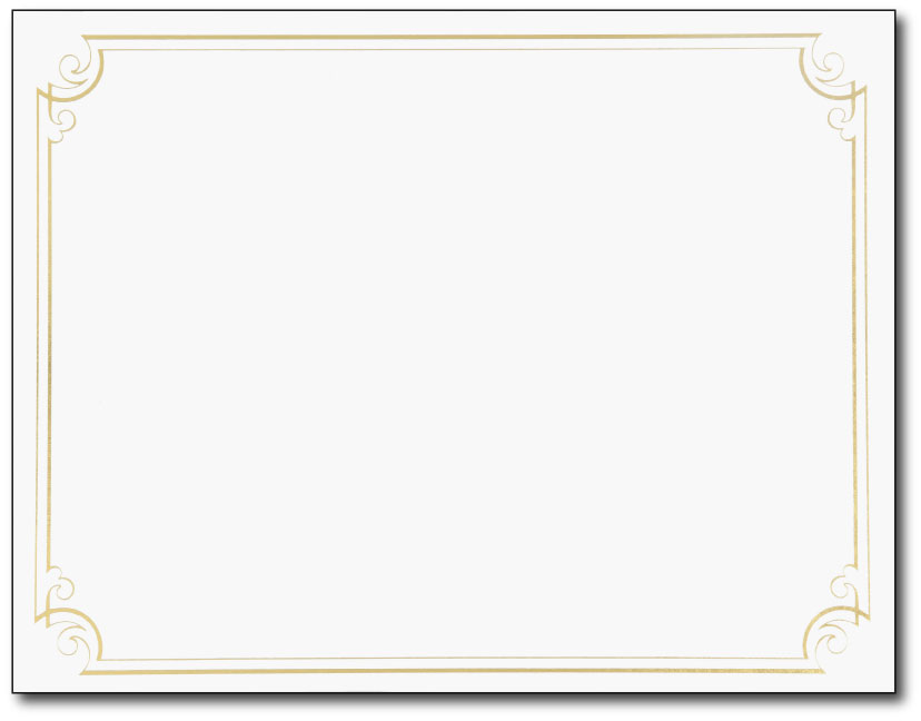 Golden Scroll Frame Foil Certificate - Blank Certificates ...