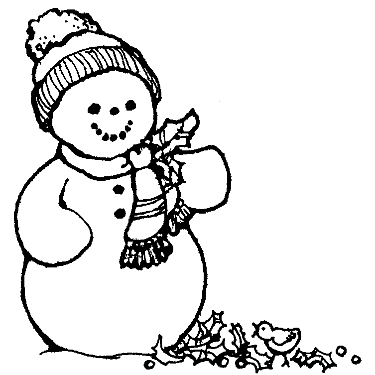 free black and white snowman clipart - photo #27