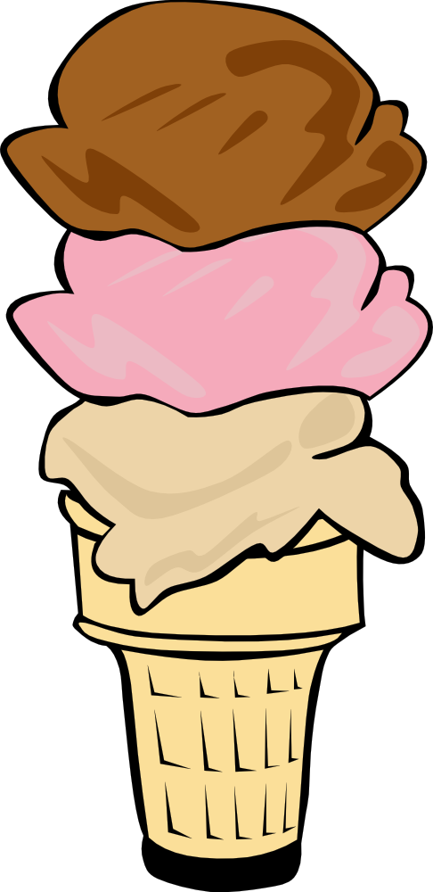 OnlineLabels Clip Art - Fast Food, Desserts, Ice Cream Cone, Triple
