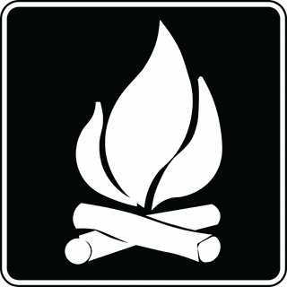 Campfire, Black and White | ClipArt ETC