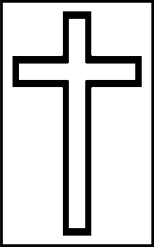 Clip Art Image: Picture of a Christian cross in white and black ...
