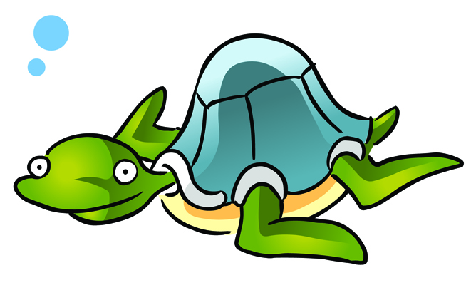 free clip arts: cute turtle free vector and clipart and logo