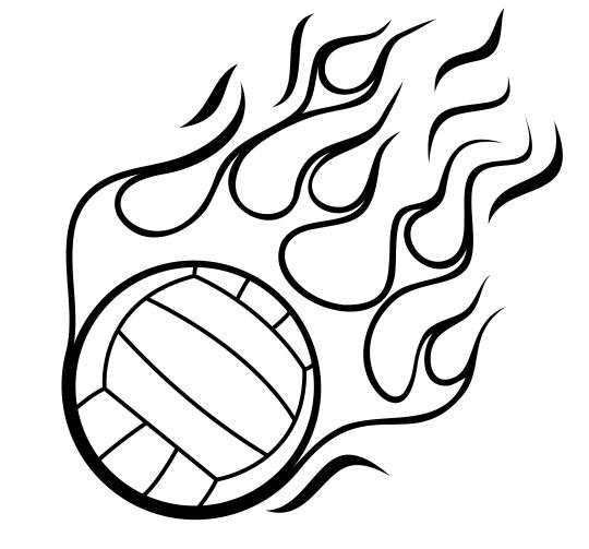 volleyball flames clipart - photo #17