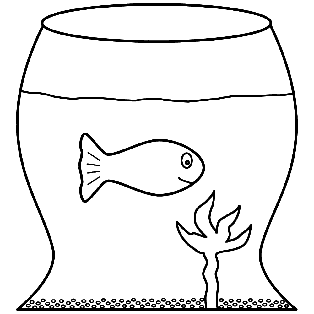 Goldfish in a Fish Bowl - Coloring Pages - ClipArt Best - ClipArt Best