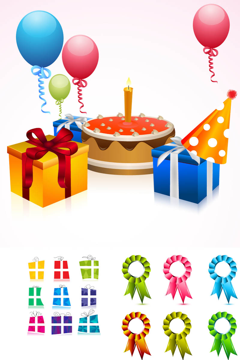 Birthday gifts vector | Vector Graphics Blog