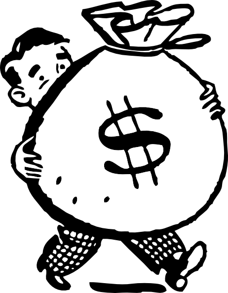 Bag Of Money clip art - vector clip art online, royalty free ...