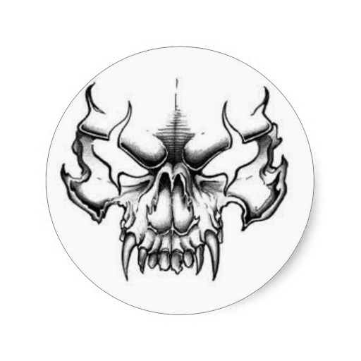 Evil Skull Stickers, Evil Skull Sticker Designs