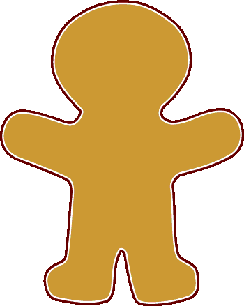 Christmas Clip Art Gingerbread Man Graphic