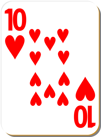 Free Stock Photos | Illustration Of A Ten Of Hearts Playing Card ...