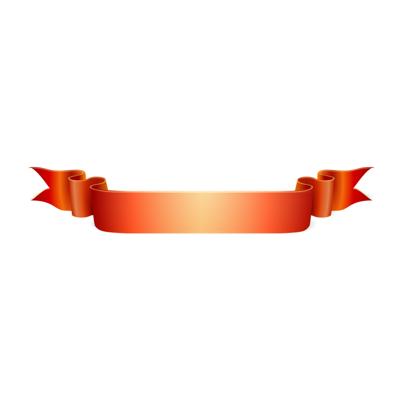 Clipart - burned orange ribbon