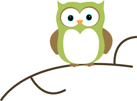 Owl on a Branch Clip Art - Owl on a Branch Image