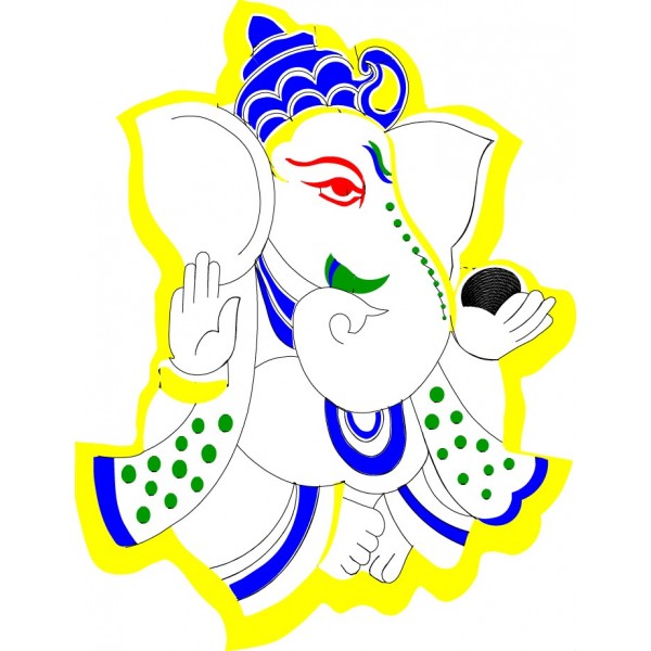Lord Ganesh Embroidery Free Clipart 3