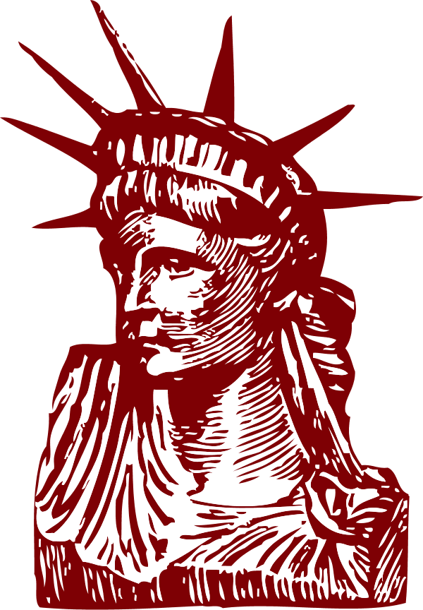Statue of Liberty detail - vector Clip Art