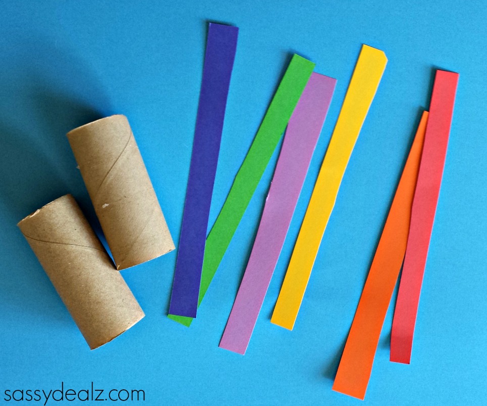 Rainbow Toilet Paper Roll Binoculars Craft for Kids - Crafty Morning