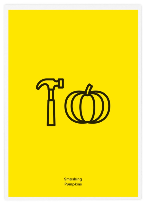 Minimalist Icon Posters Of Famous Rock Bands - DesignTAXI.