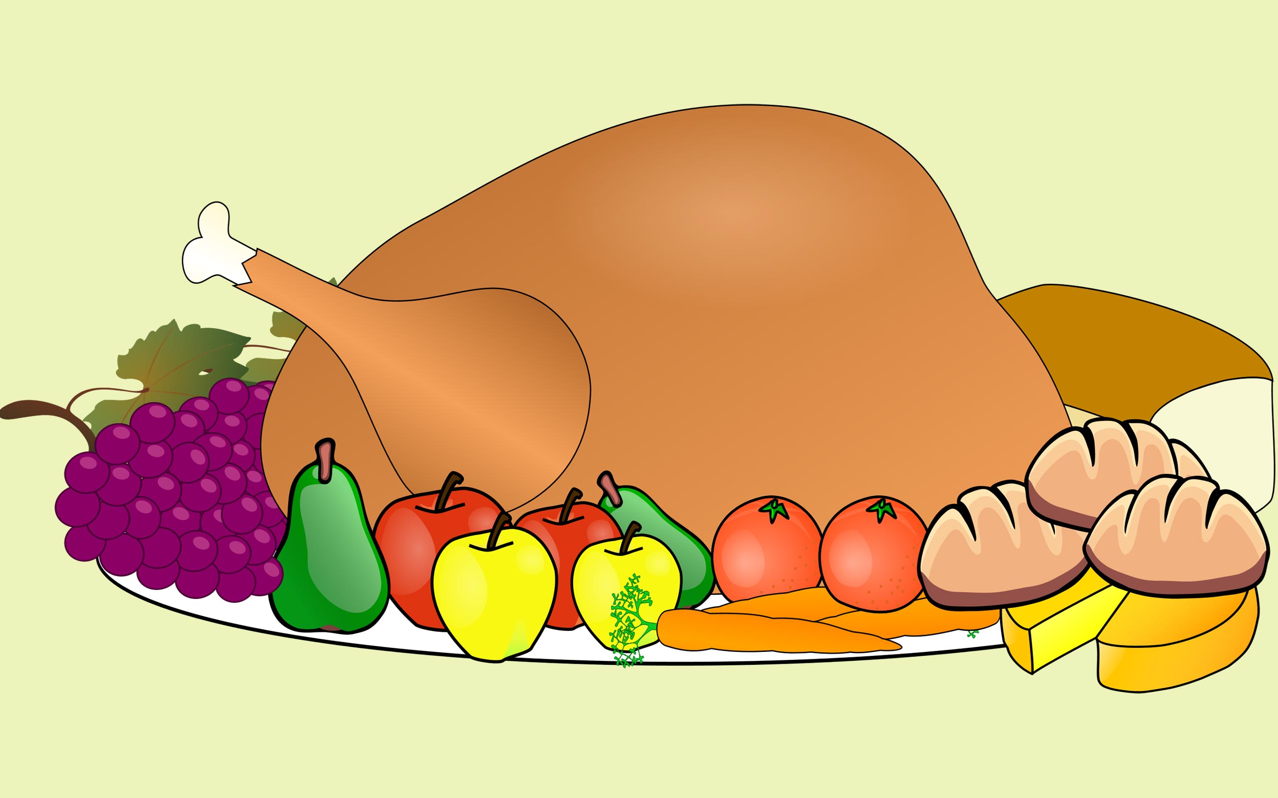 Images For > Thanksgiving Turkey Dinner Clip Art