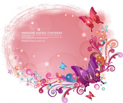 Colorful butterfly background pattern Free vector for free ...