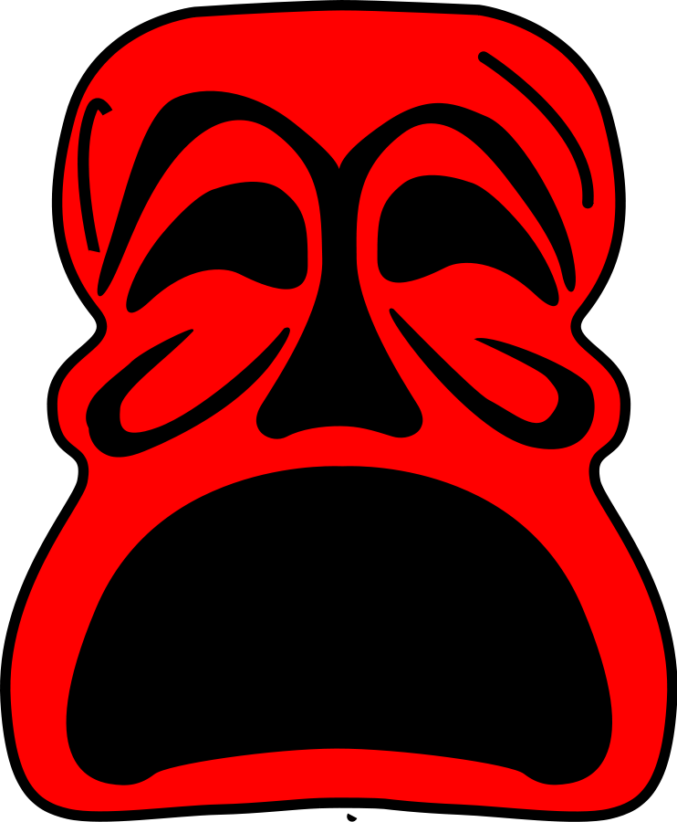 Red Mask SVG Vector file, vector clip art svg file