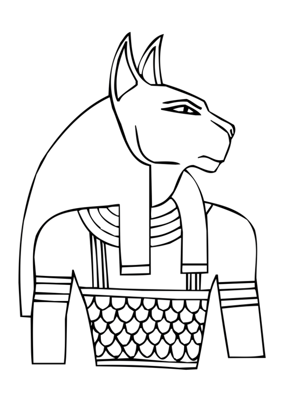 Ancient Egyptian Gods - Bastet Clip Art