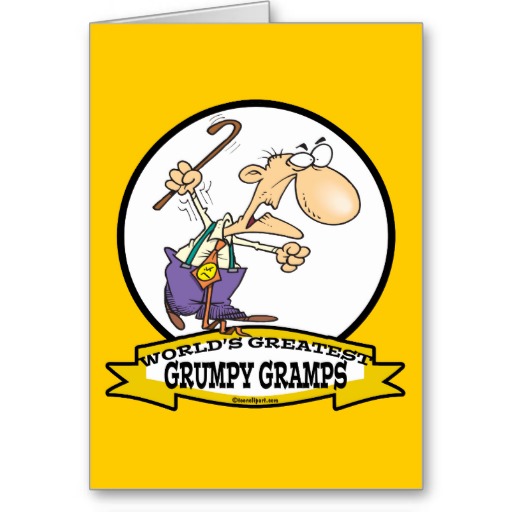 WORLDS GREATEST GRUMPY GRAMPS CARTOON GREETING CARDS | Zazzle