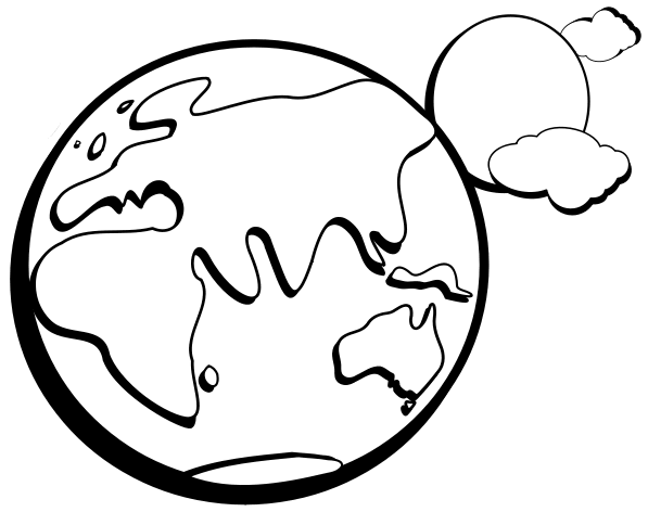 clip art outer space black and white - photo #30