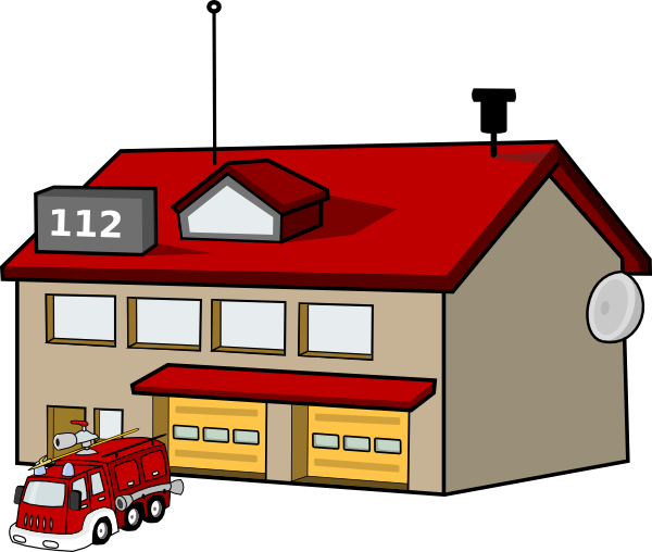 Fire Station clip art - vector clip art online, royalty free ...
