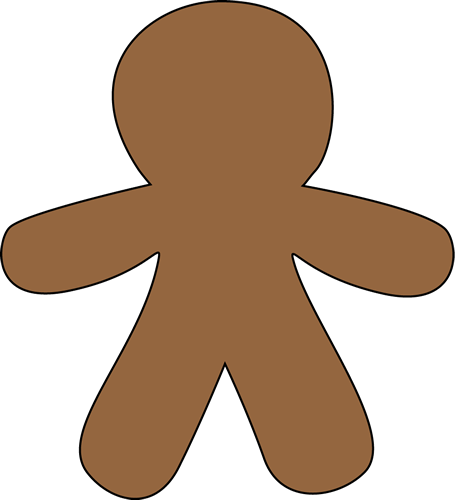 Gingerbread Man Outline Clip Art images