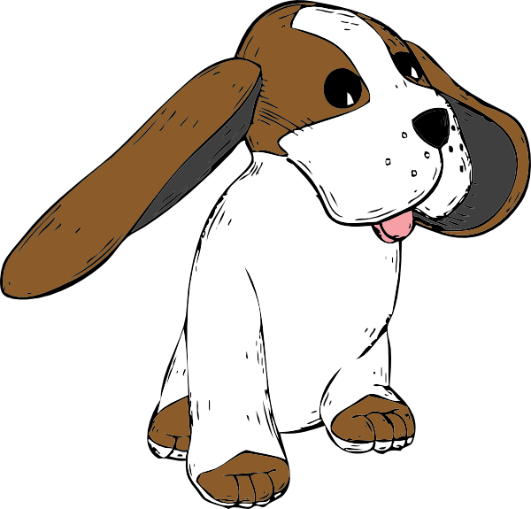 Big Earred Dog clip art - vector clip art online, royalty free ...