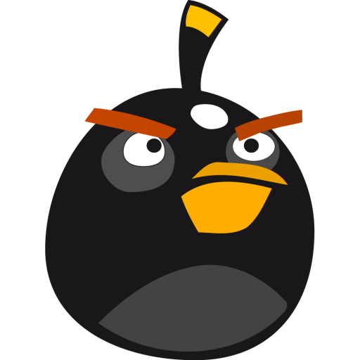 Angry Bird Black Icon, PNG ClipArt Image | IconBug.