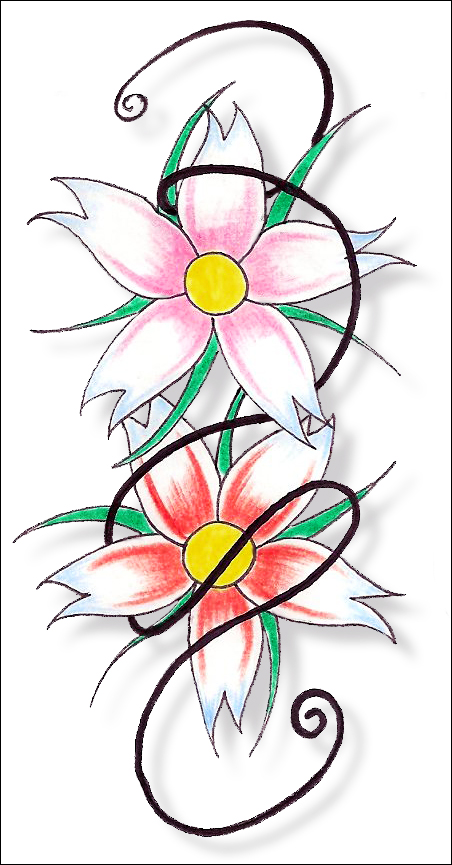 Simple Flower Tattoo Templates | Cool Eyecatching tatoos