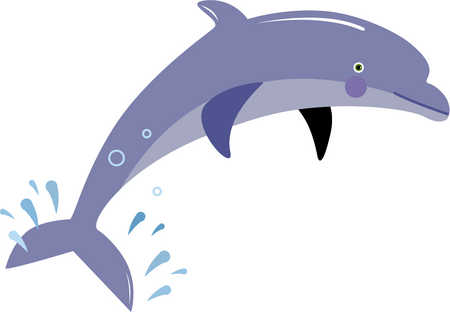 Stock Illustration - Drawing of a dolphin