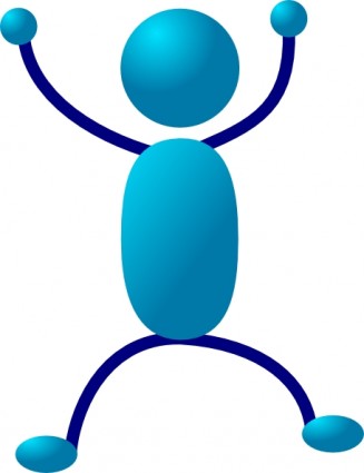 Thinking Blue Stick Man Clip Art-vector Clip Art-free Vector Free ...