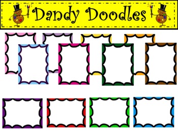 SCALLOP BORDERS CLIP ART BY DANDY DOODLES - TeachersPayTeachers.com