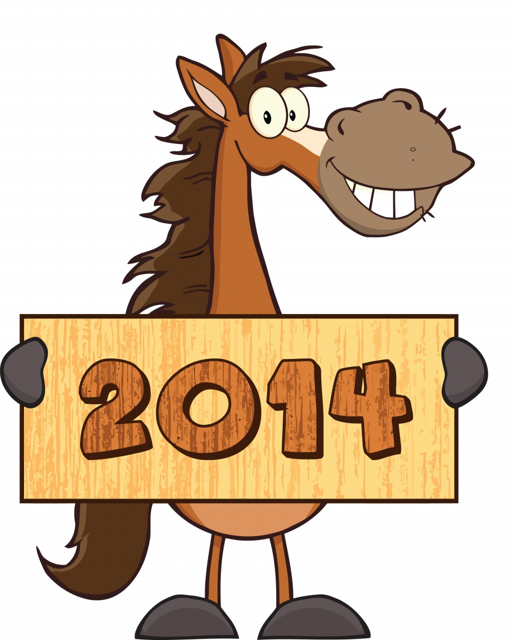 Funny Horses with 2014 Banners & Happy New Year | Amazing Photos