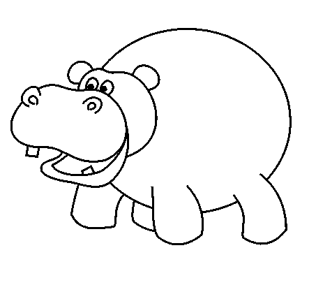 Hippo Drawing For Kids Images & Pictures - Becuo