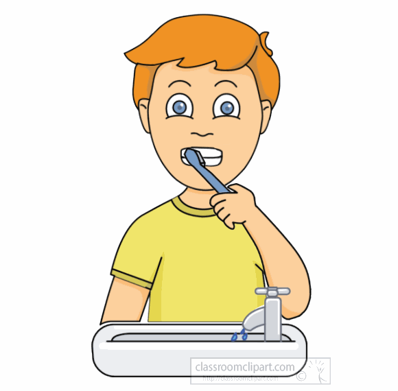 Animations : boy_brushing_teeth_animation : Classroom Clipart