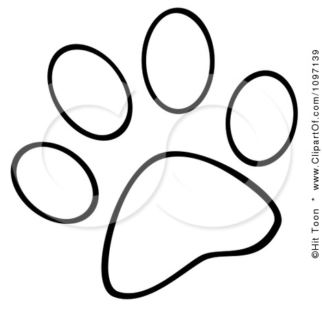 Grab Dog Paw Print Outline Clip Art | imagebasket.net