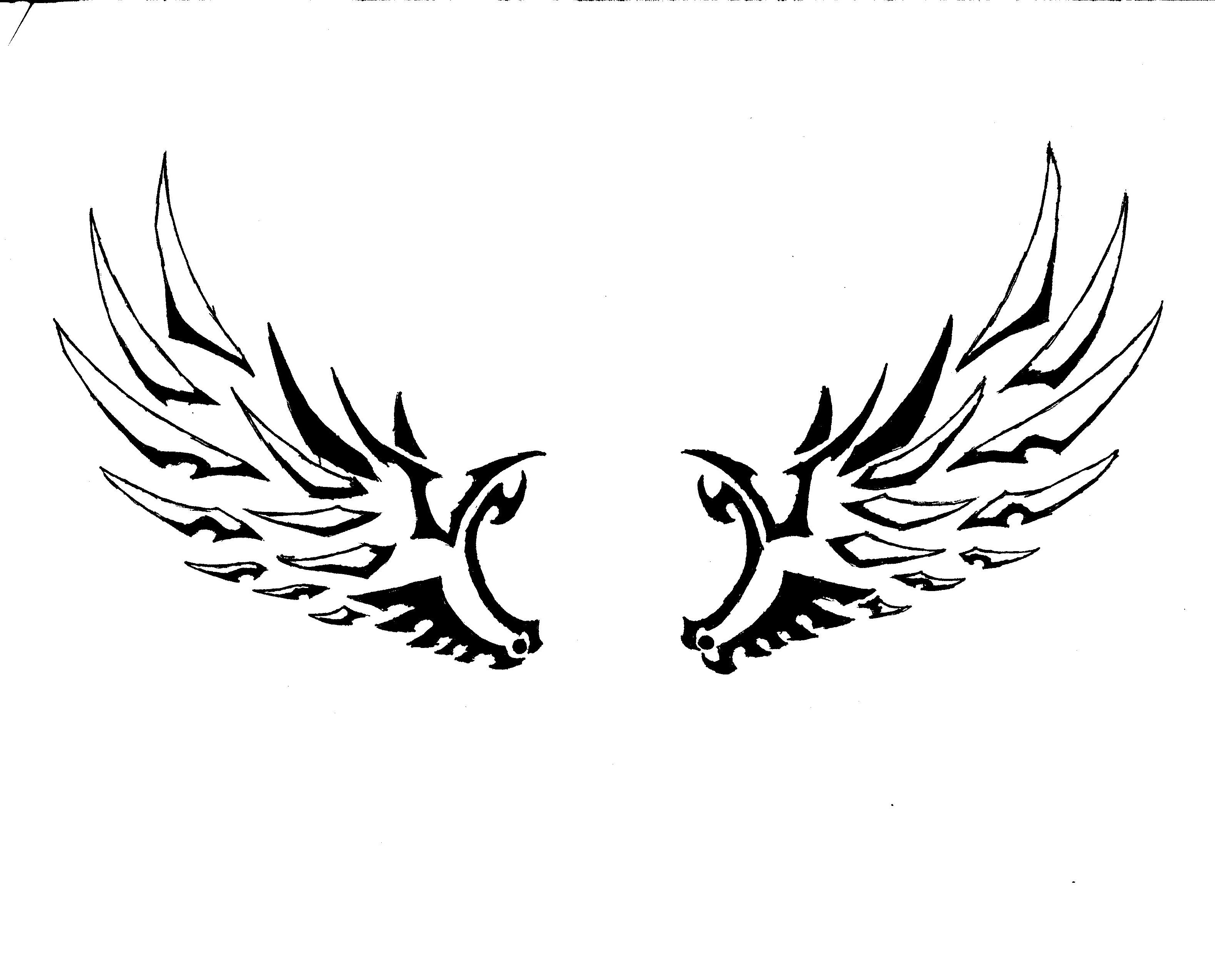 Easy Wings Tattoo Designs - wide 8