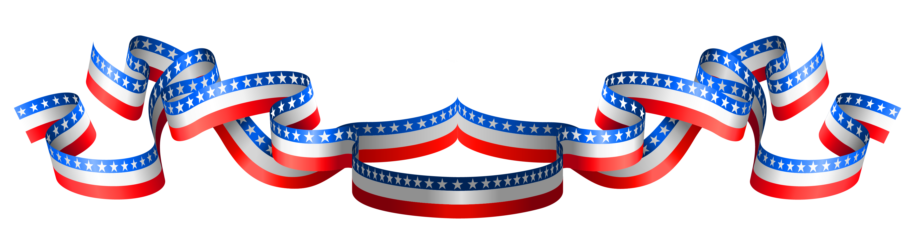 USA Flag Band Decoration PNG Clipart