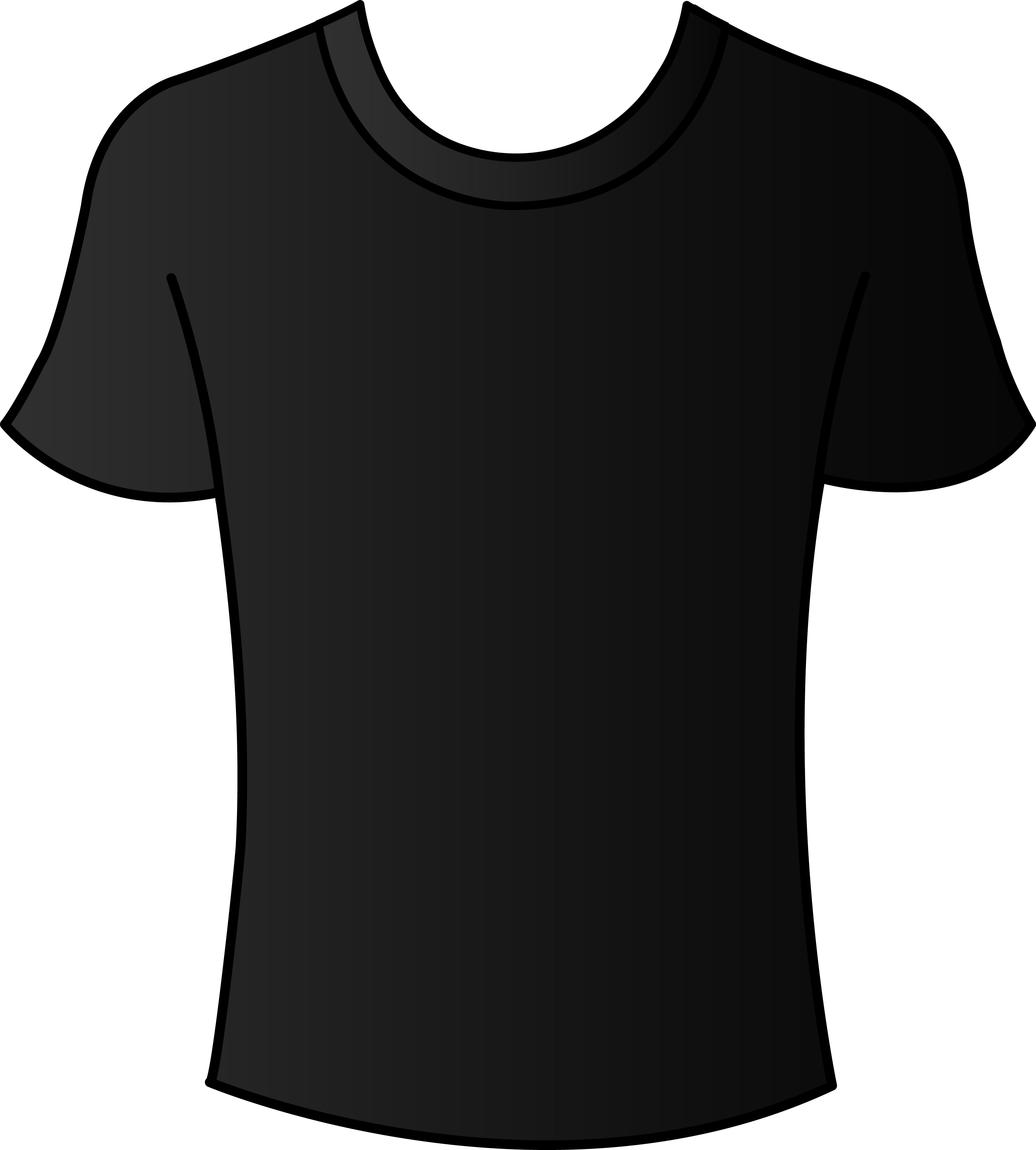 Mens Black T Shirt Template - Free Clip Art