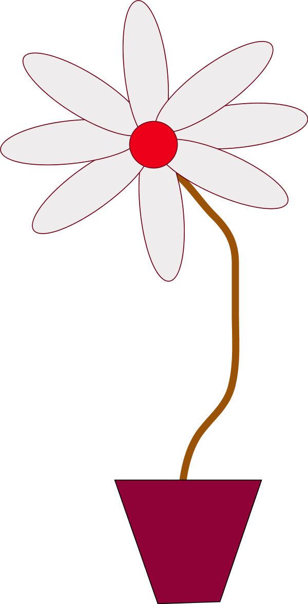 flower in a pot - vector Clip Art