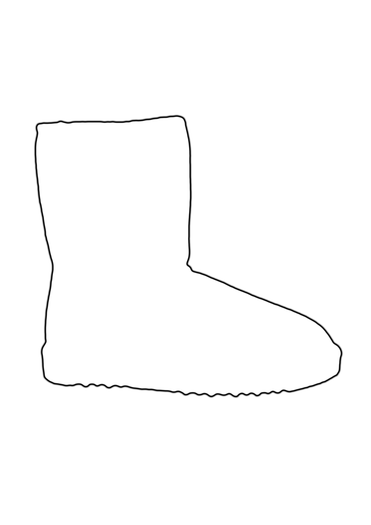 The Boot Kidz | Outline of Wellington Boot/Stencil for colouring-