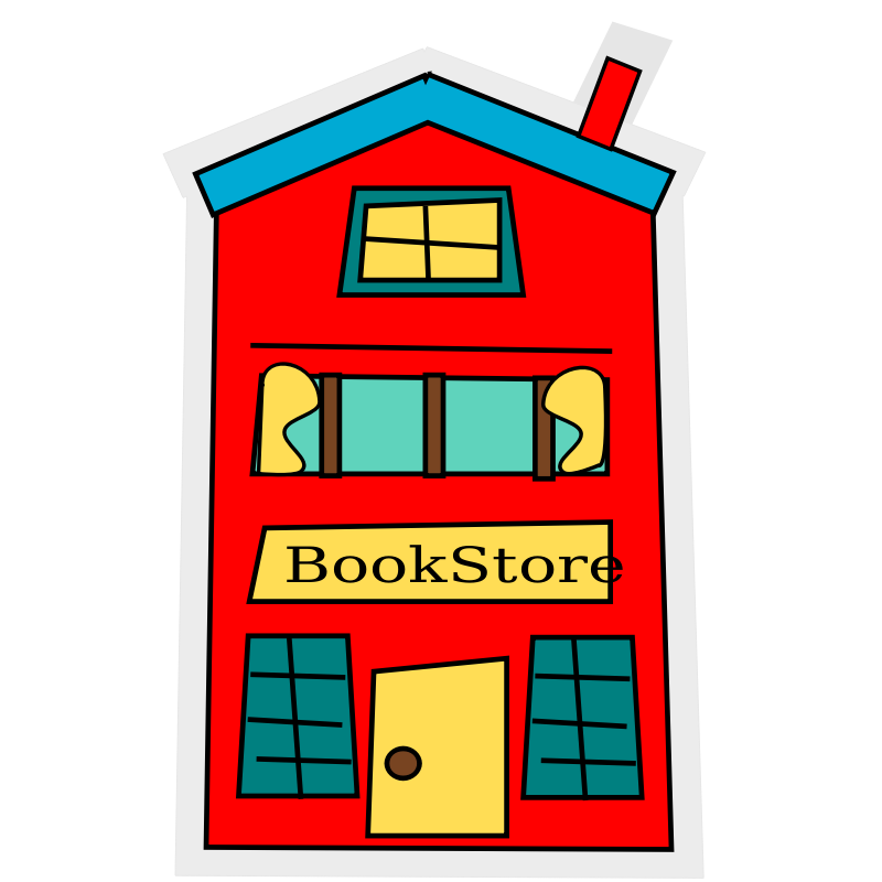 Clipart - cartoon bookstore_building