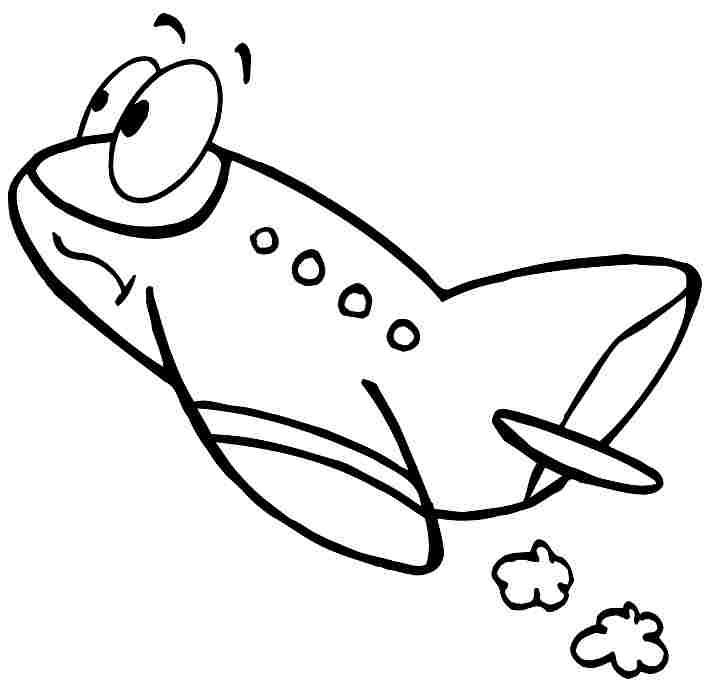 Printable Coloring Pages Transportation Cartoon Plane For Kids ...