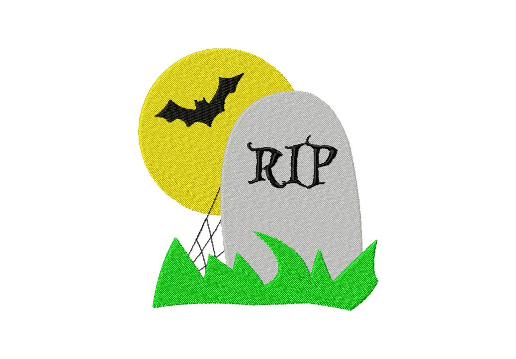 Free Scary Tombstone Graveyard Scene Machine Embroidery Design ...
