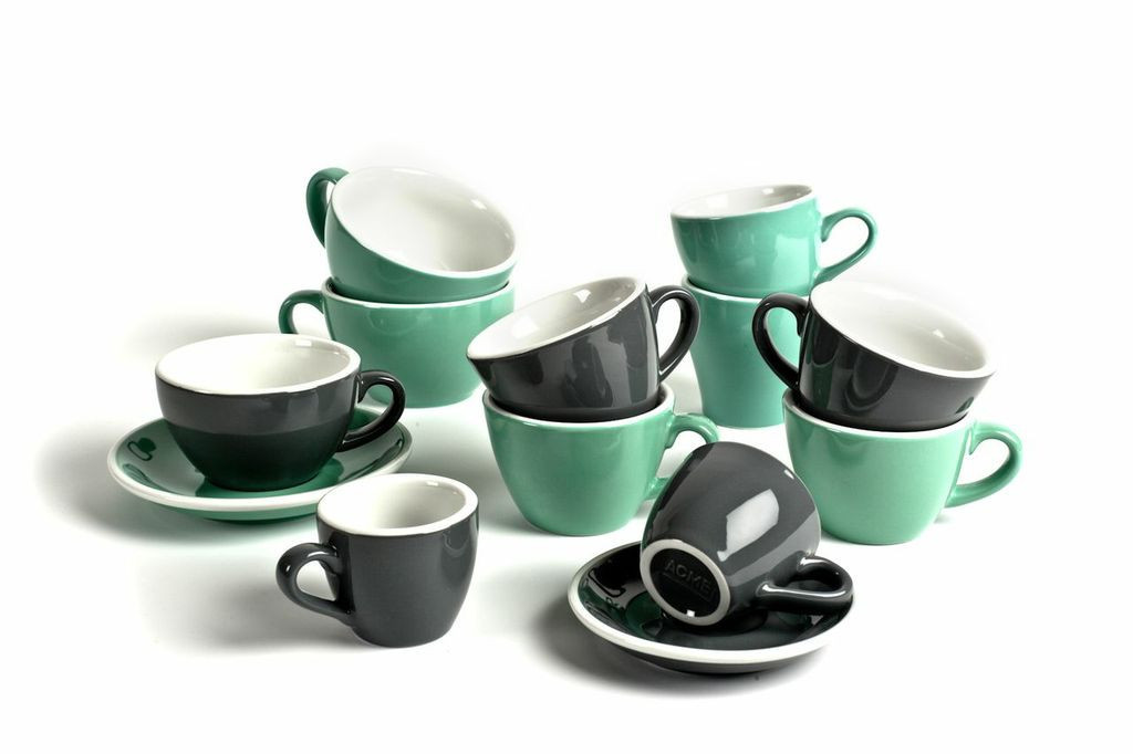 Acme demitasse coffee cup - green | Wanda Harland Design Store