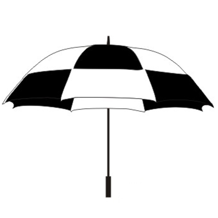 GustBuster - 62" Wind Proof Black-White Golf Umbrella ...
