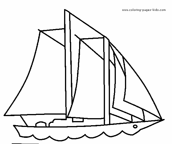 Boat coloring page - Coloring pages for kids - Transportation ...