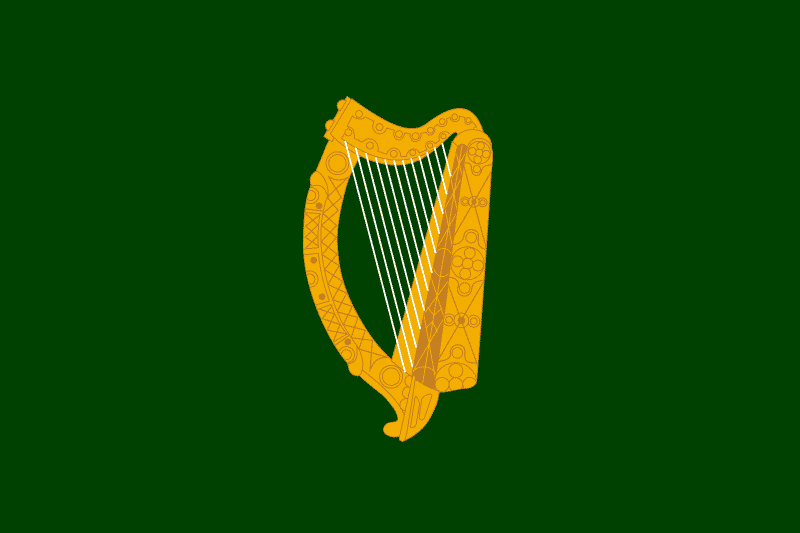 Leinster flag | Irish Harp | Harp flag | flag of Leinster